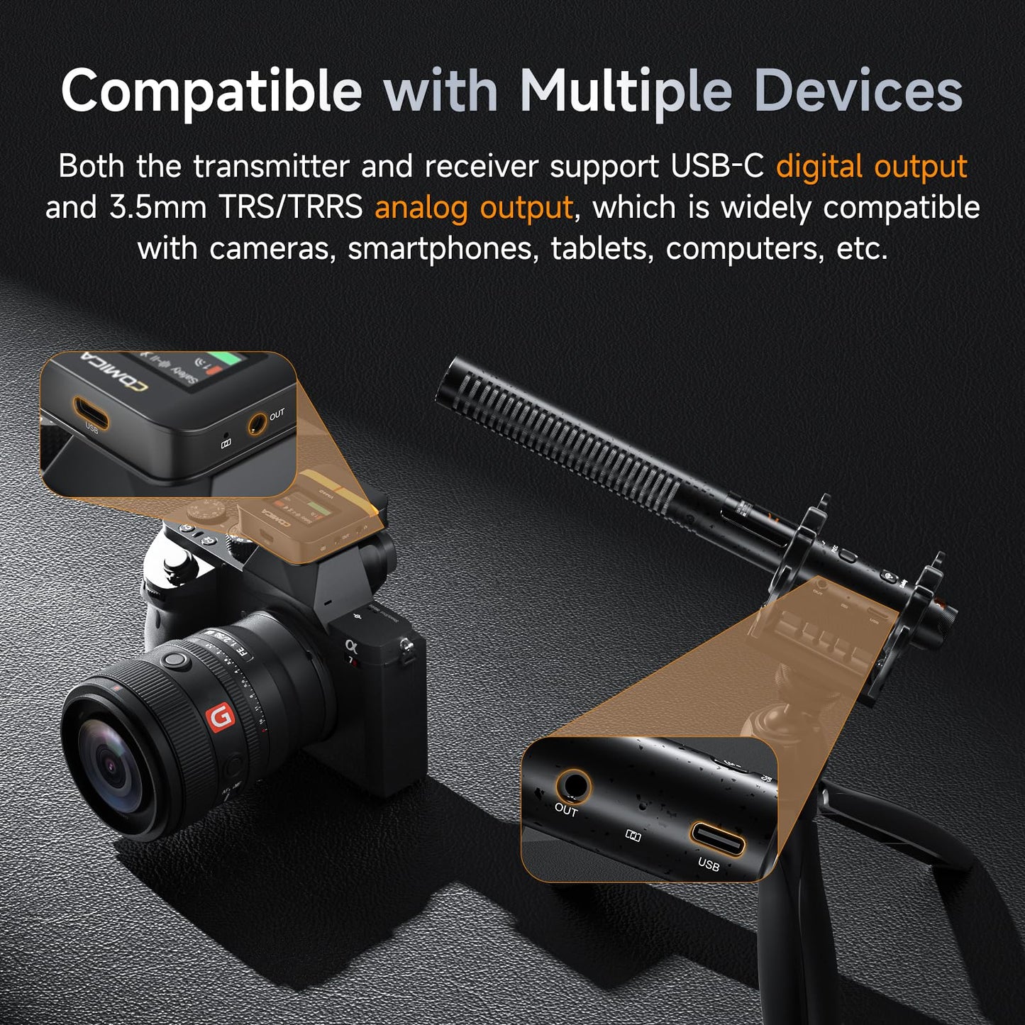 COMICA VM40 Shotgun Microphone – 48kHz/32-bit Float Recording, Wired & Wireless Modes, 32GB Onboard Storage – Compatible with Canon, Nikon, Sony Cameras & Camcorders for YouTube, Interviews & Filming