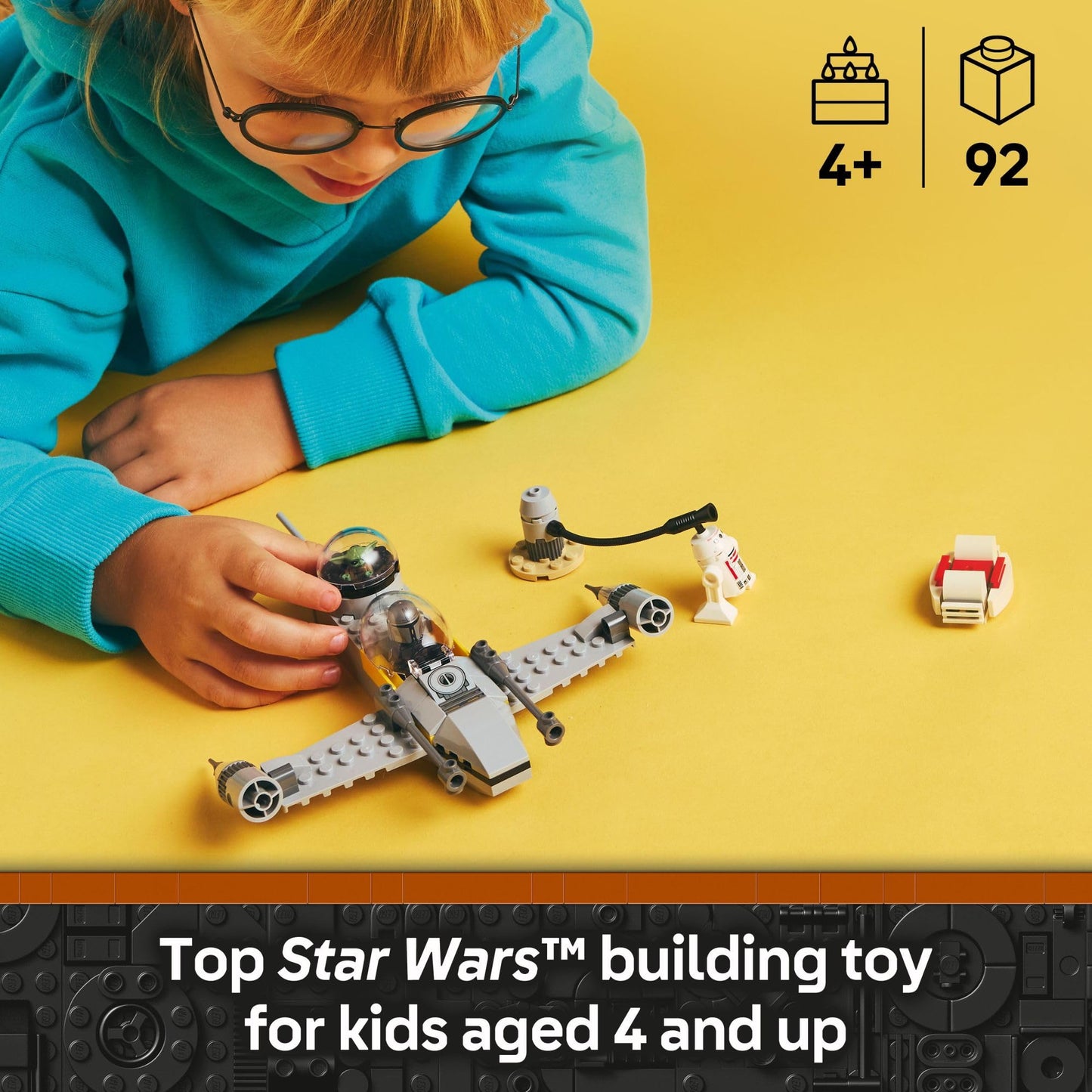 LEGO Star Wars Caza Estelar N-1 de Mando y Grogu (Modelo 75410)