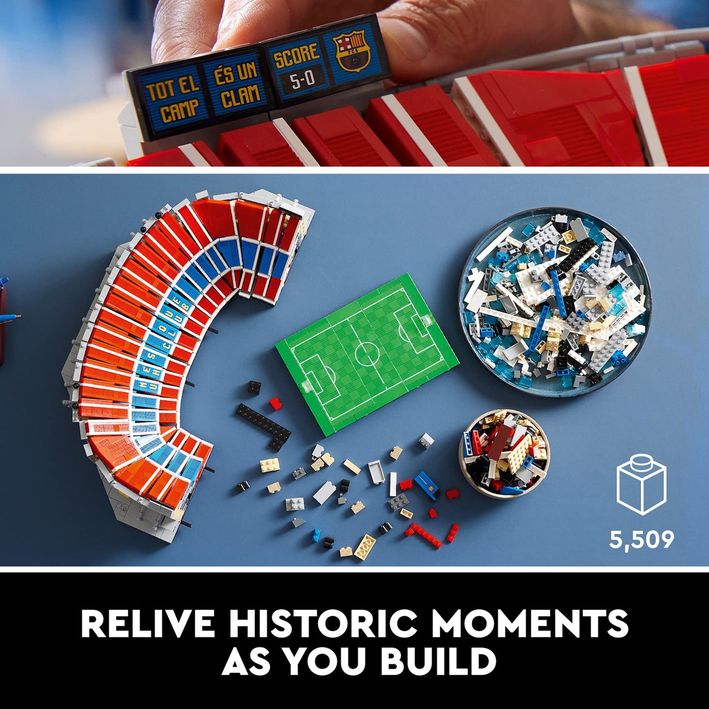 LEGO Icons Kit de Modelo Camp NOU FC Barcelona (10284)