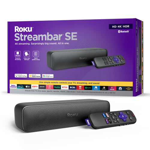 Roku Streambar SE Barra de Sonido de TV 2 en 1 (4K/HD/HDR)