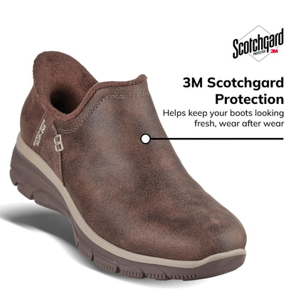 Skechers Women's Easy Going-Modern Hour-Hands Free Slip-Ins Ankle Boot, Chocolate