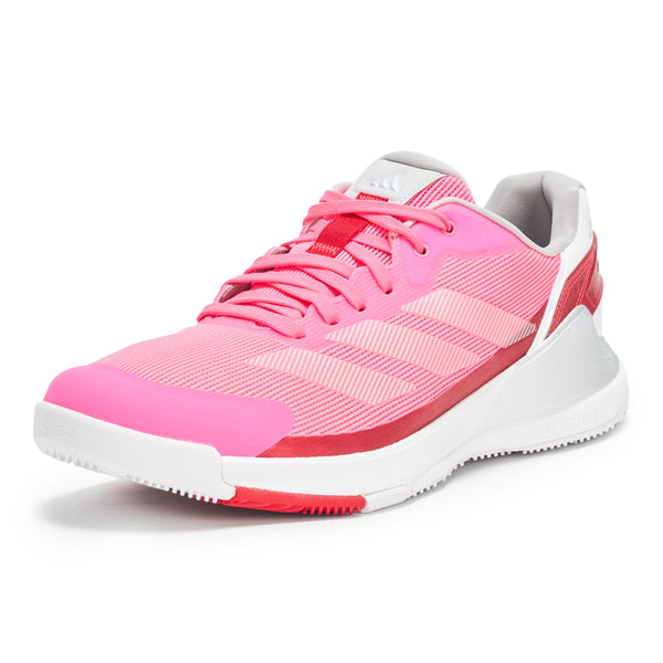 Adidas Womens Crazyquick Lightstrike Padel Tennis, Lucid Pink/Silver Metallic/Lucid Red