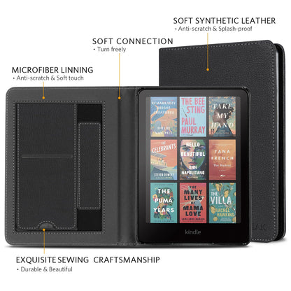 CoBak Funda con Soporte para Kindle Paperwhite 12ª Gen y Colorsoft (Negro)