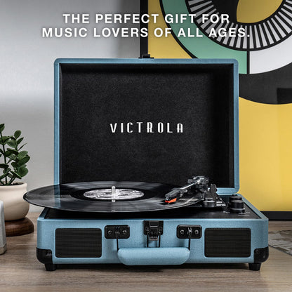 Victrola Toca Discos Portátil de Maleta Journey con Bluetooth (Blanco)