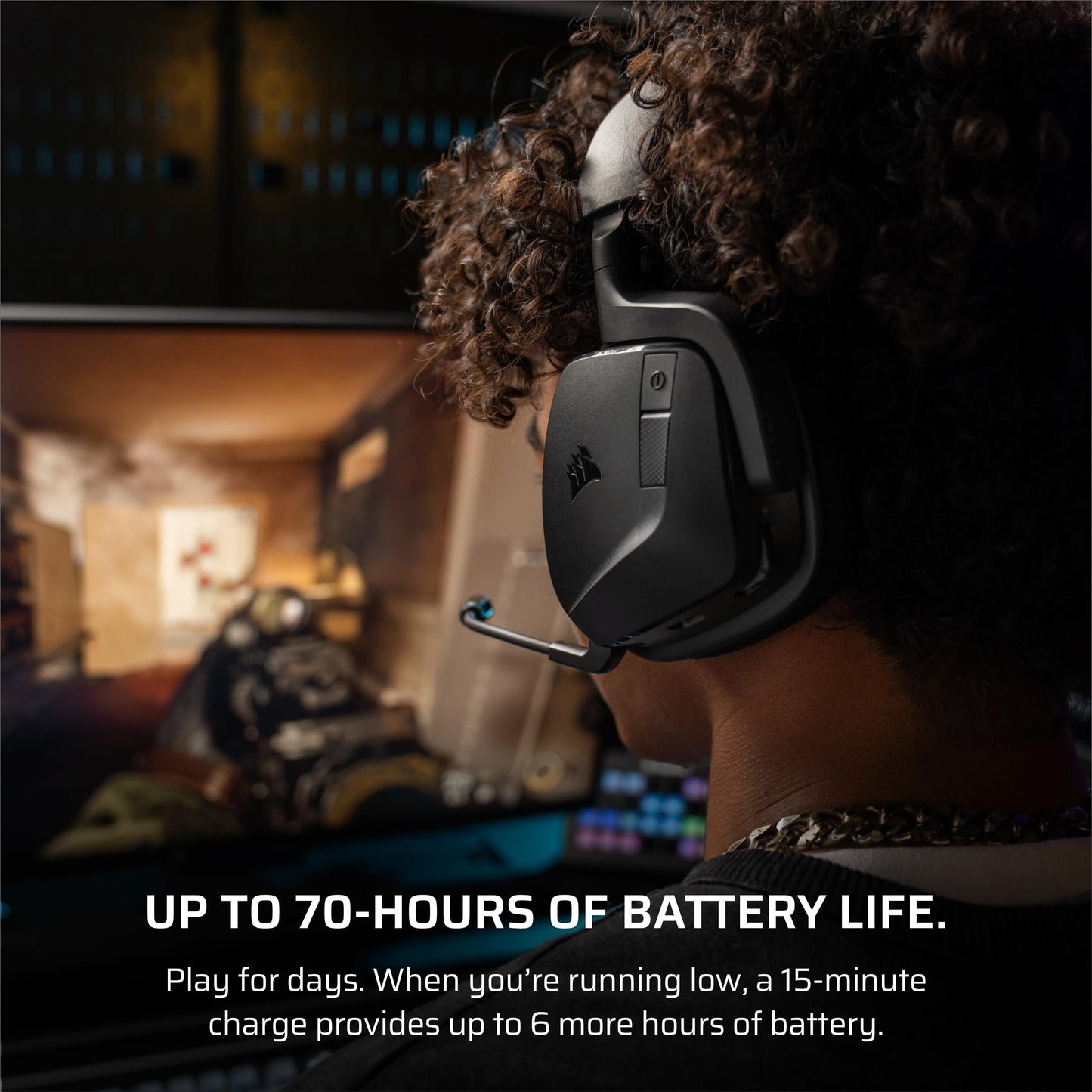 Corsair Auriculares Inalámbricos para Juegos Void v2 (Carbono)