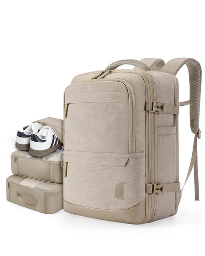 BAGSMART Mochila de Viaje de Compresión (40L / Khaki)