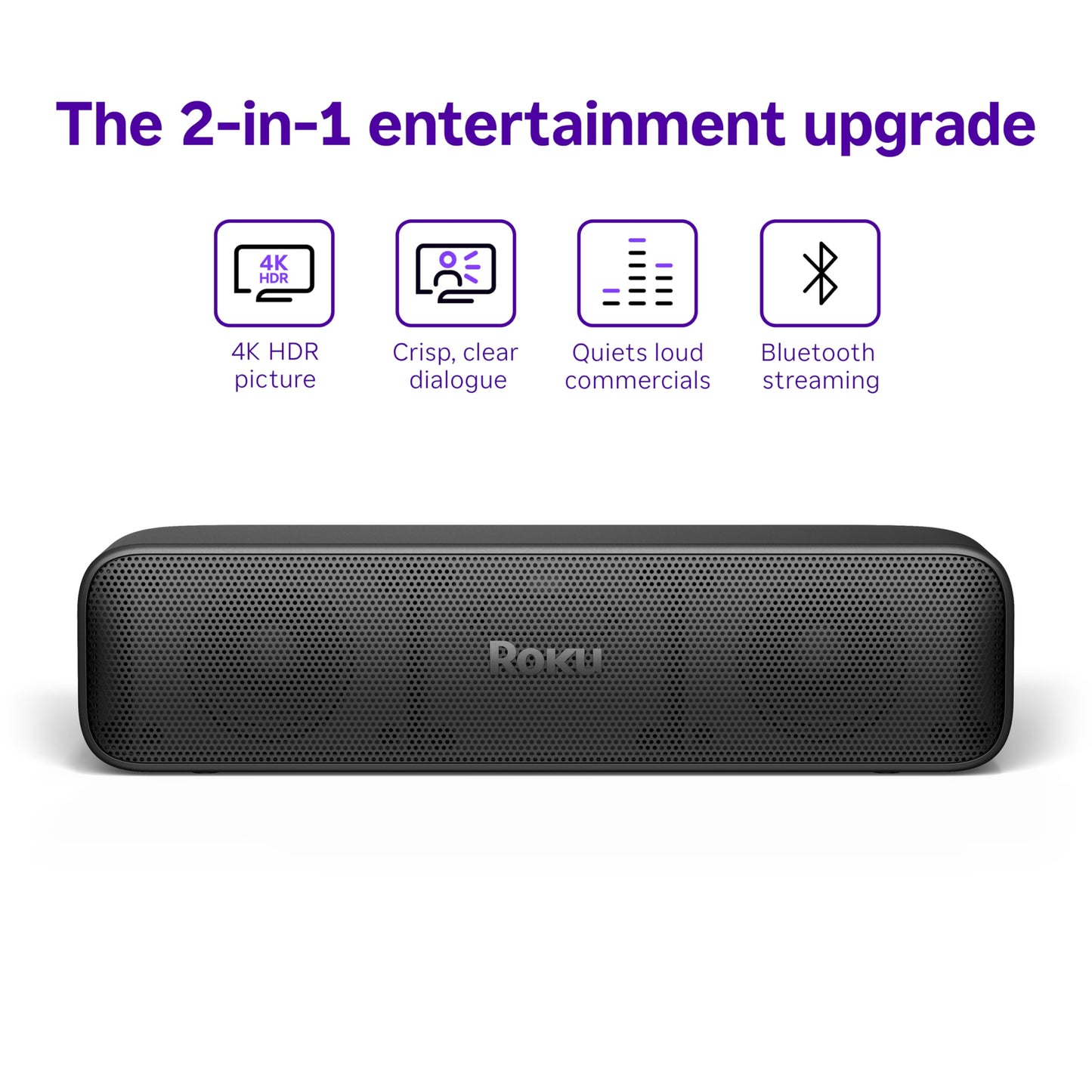 Roku Streambar SE Barra de Sonido de TV 2 en 1 (4K/HD/HDR)