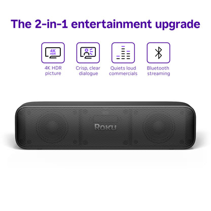 Roku Streambar SE Barra de Sonido de TV 2 en 1 (4K/HD/HDR)