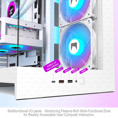 HYXN Gabinete para PC ATX H2 2026 (White RGB)
