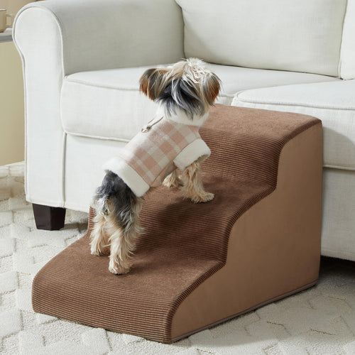 LEXTRO Escaleras y Rampa de 3 Pasos para Perros Pequeños