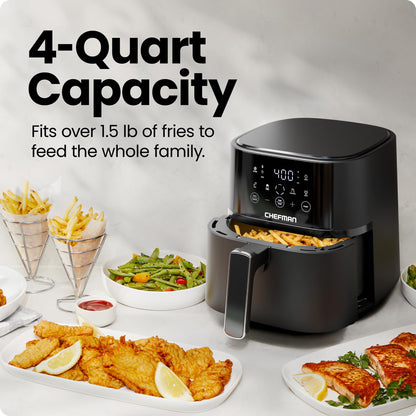 Chefman Freidora de Aire Compacta 4 QT (Black)