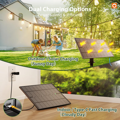 addlon Guirnalda de Luces Solares Extra Larga 198FT (Impermeable / 60+4 LED)