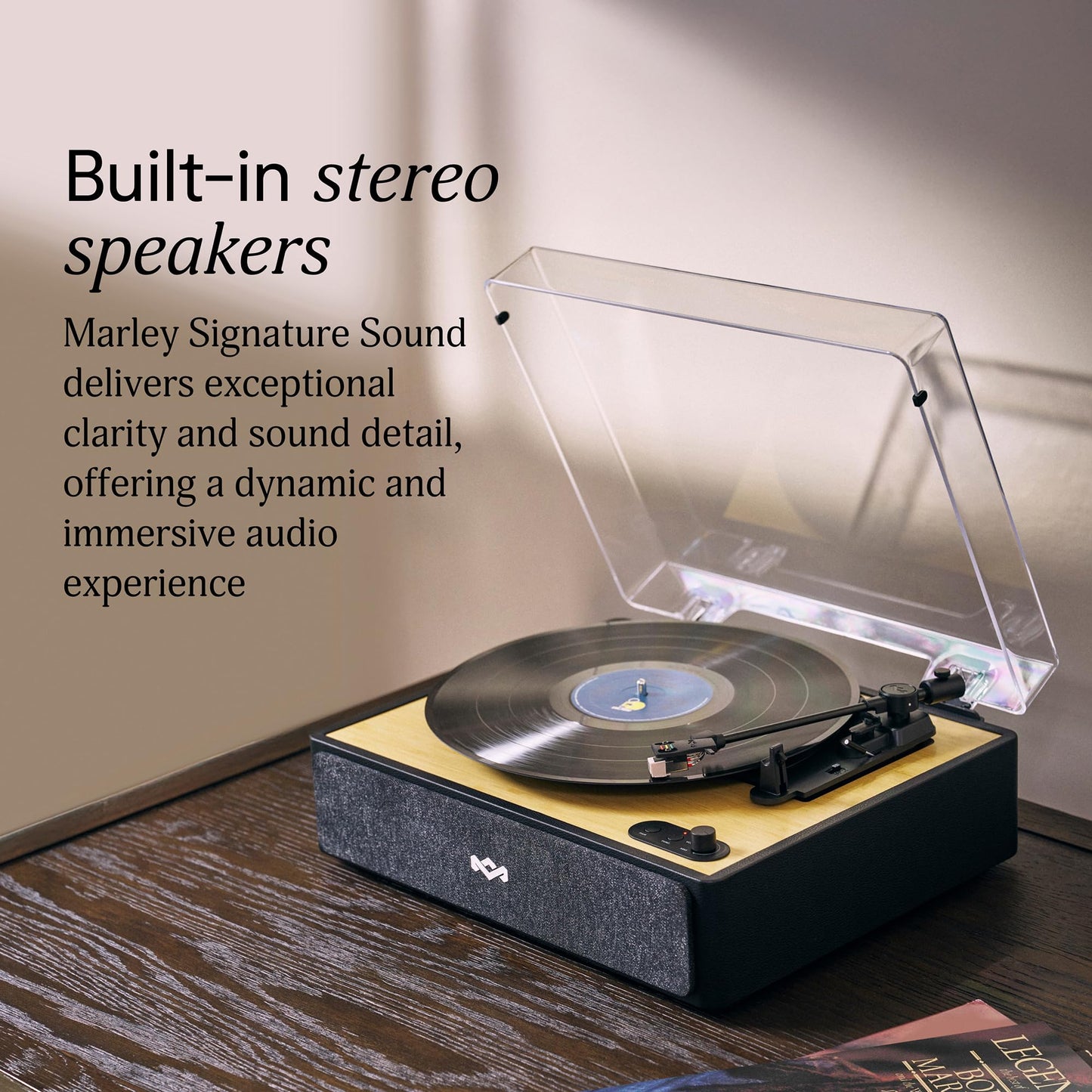 House of Marley Rise Up Tocadiscos Bluetooth (Acabado de Bambú)