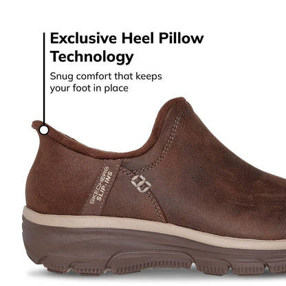 Skechers Women's Easy Going-Modern Hour-Hands Free Slip-Ins Ankle Boot, Chocolate
