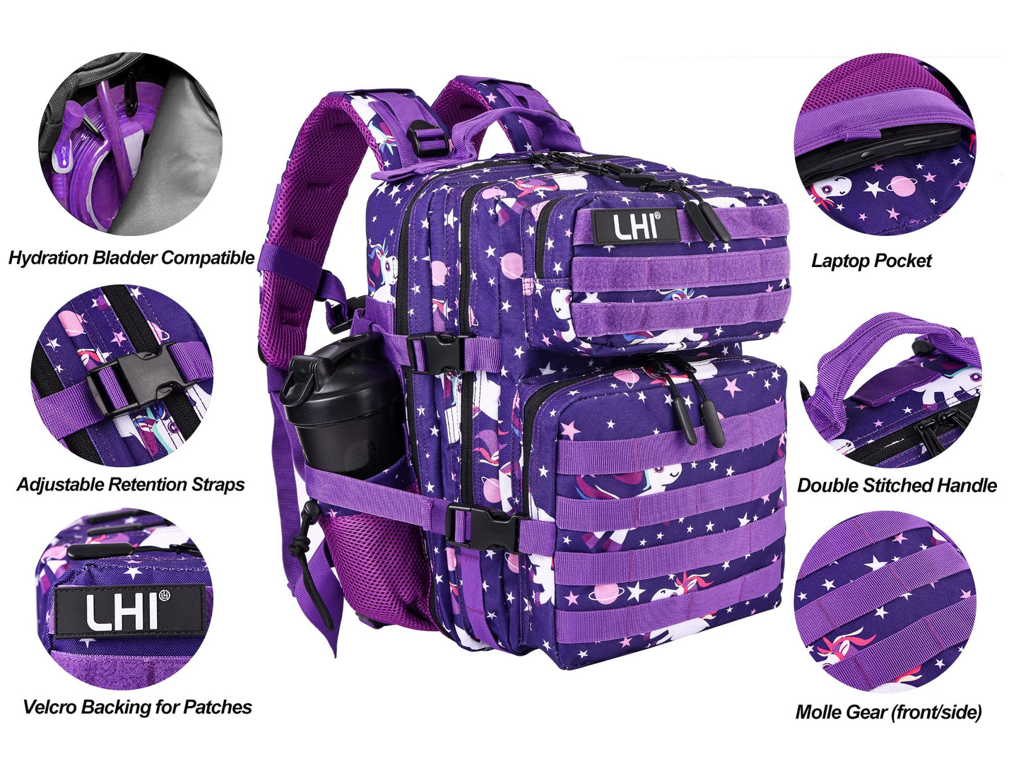 LHI Mochila Militar Táctica de 25L (Cielo Estrellado)