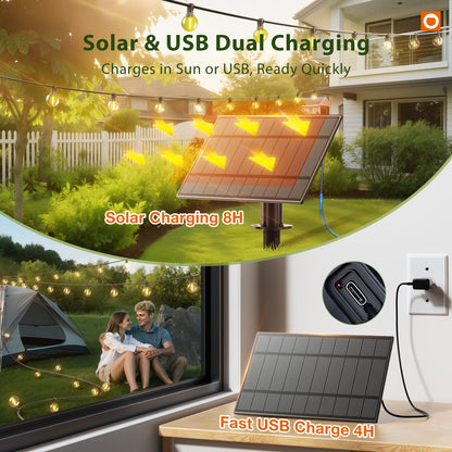 addlon Tira de Luces Solares G40 para Exterior (100FT)