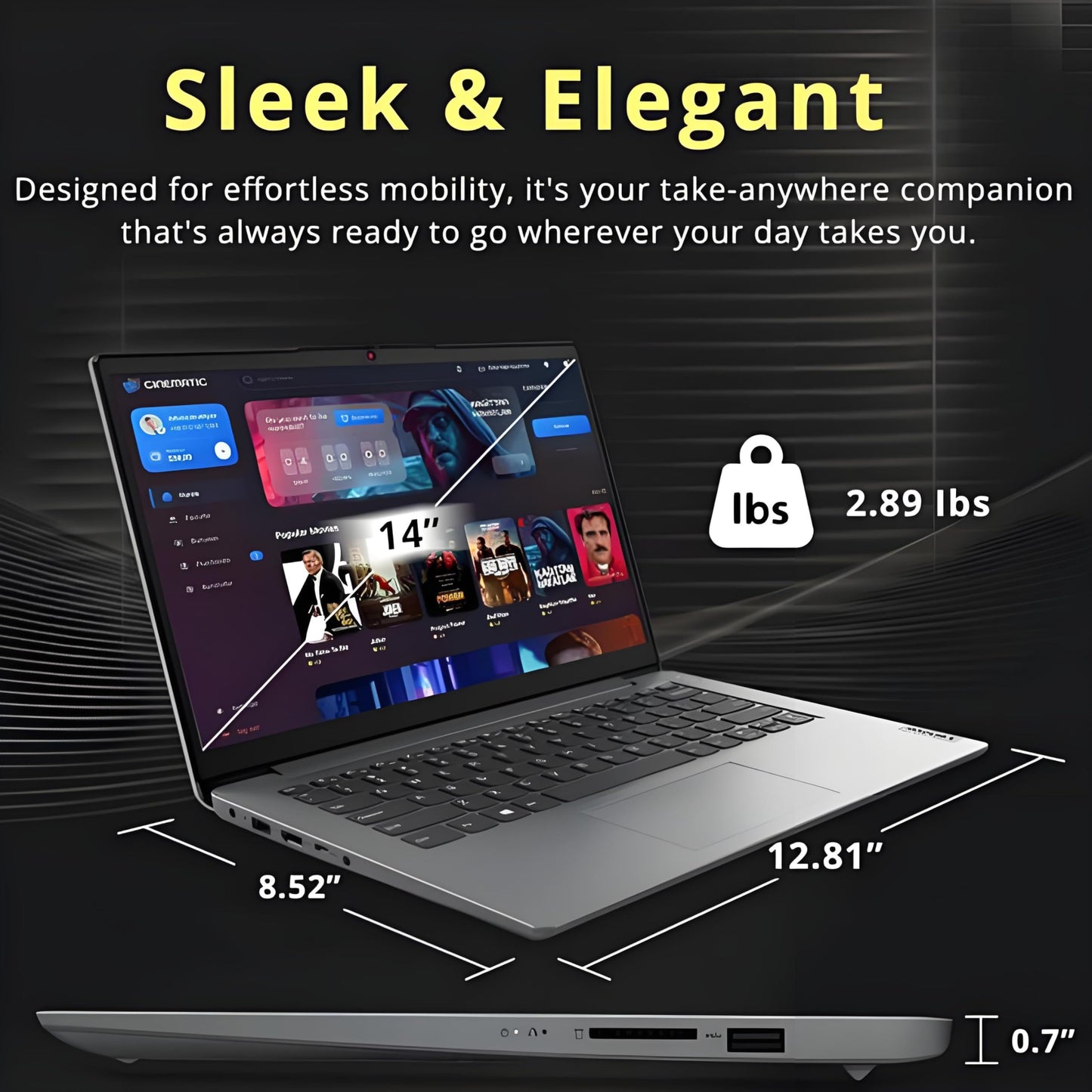 Lenovo Laptop Esencial 2026 para Estudiantes y el Hogar (256GB / Grey)