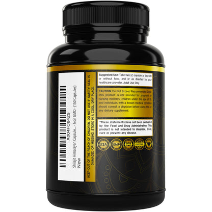 Himalayan Shilajit Cápsulas de Suplemento (Suministro para 75 Días)