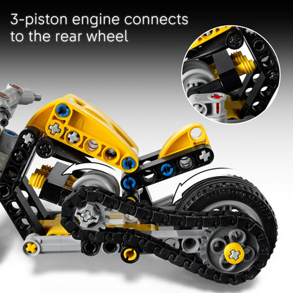 LEGO Technic Juguete de Motocicleta Amarilla (42225)