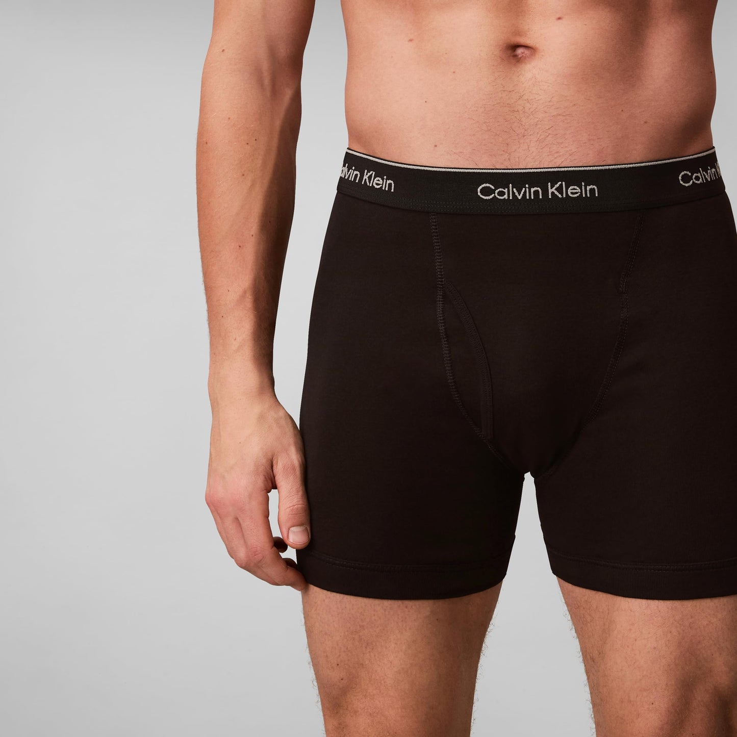 Calvin Klein Calzoncillos Bóxer de Algodón Clásicos para Hombre (Negro / Talla L / Paquete de 3)