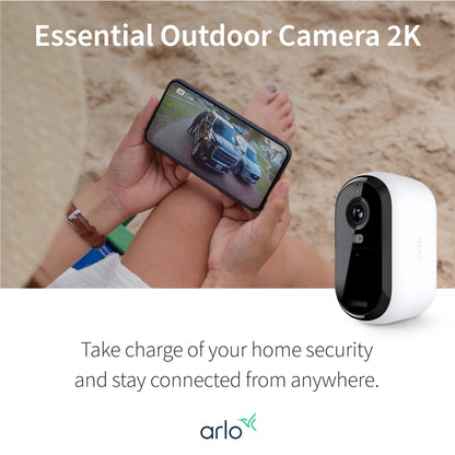 Arlo Essential Cámaras de Seguridad Inalámbricas 2K (Blanco / Pack de 2)