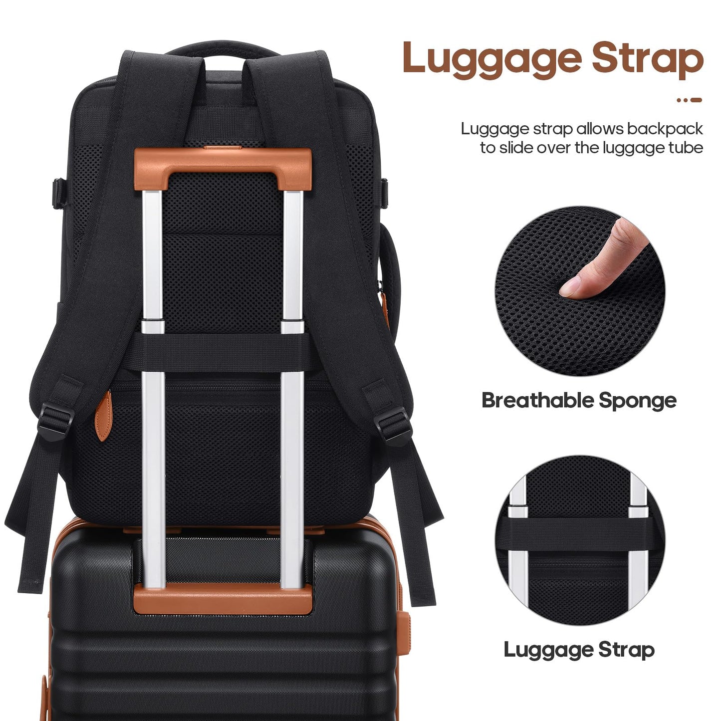 UKEIN Set de Equipaje de 3 Piezas (20" / Negro)