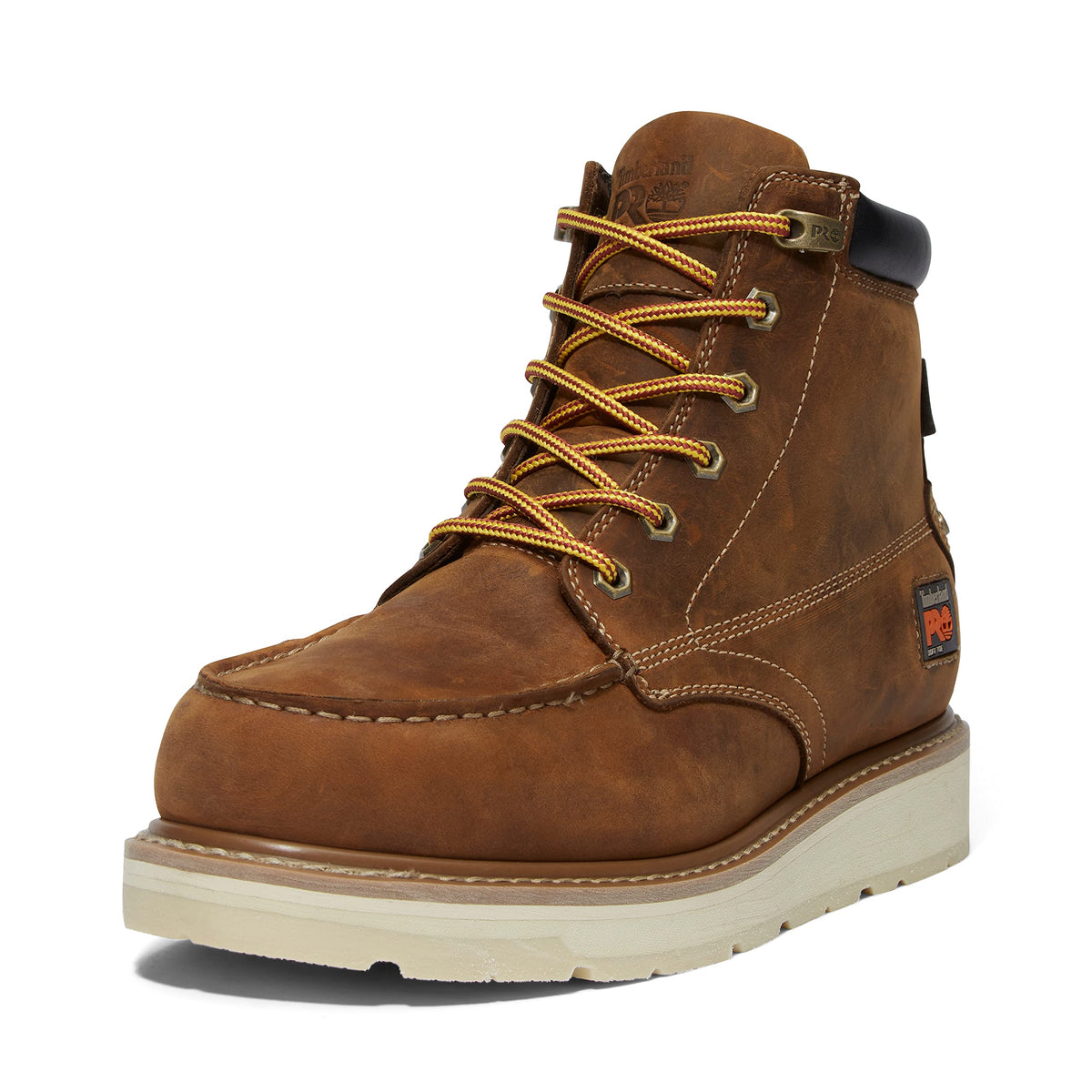 Timberland PRO Men's Gridworks 6 Inch Soft Toe Waterproof Industrial Wedge Work Boot, Golden Brown-2024 New
