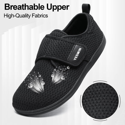 YESWIN Zapatos para Caminar para Diabéticos para Mujer (Negro)