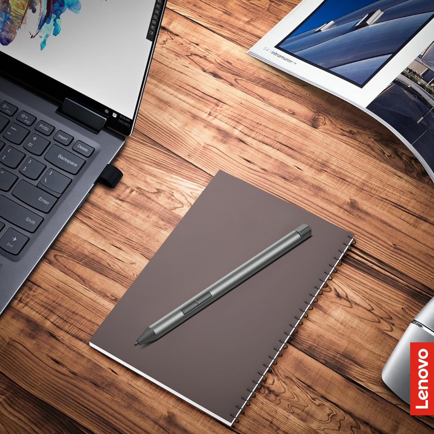 Lenovo Lápiz Digital 2 para Laptop (Plateado/Gris)