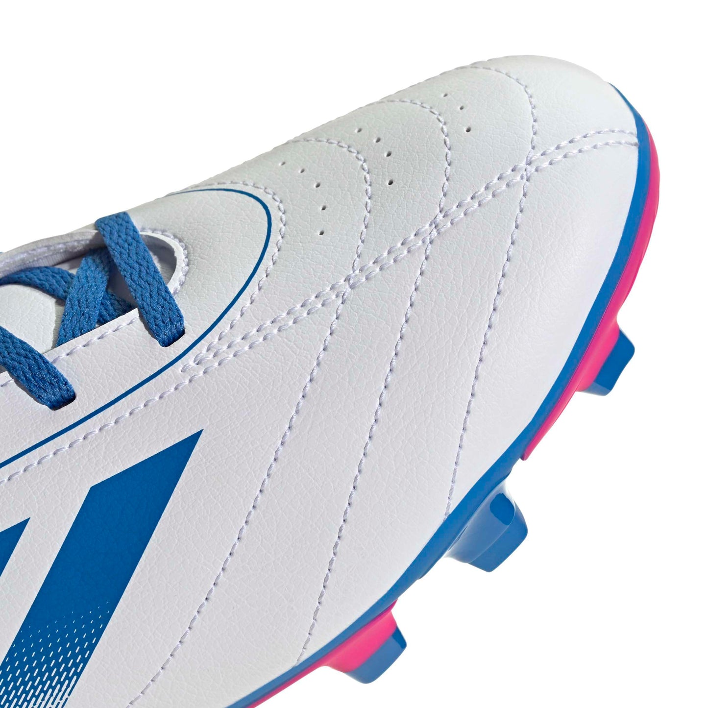 Adidas Unisex-Adult Goletto IX Firm Ground/Multi Ground Soccer, White/Bright Royal/Team Shock Pink