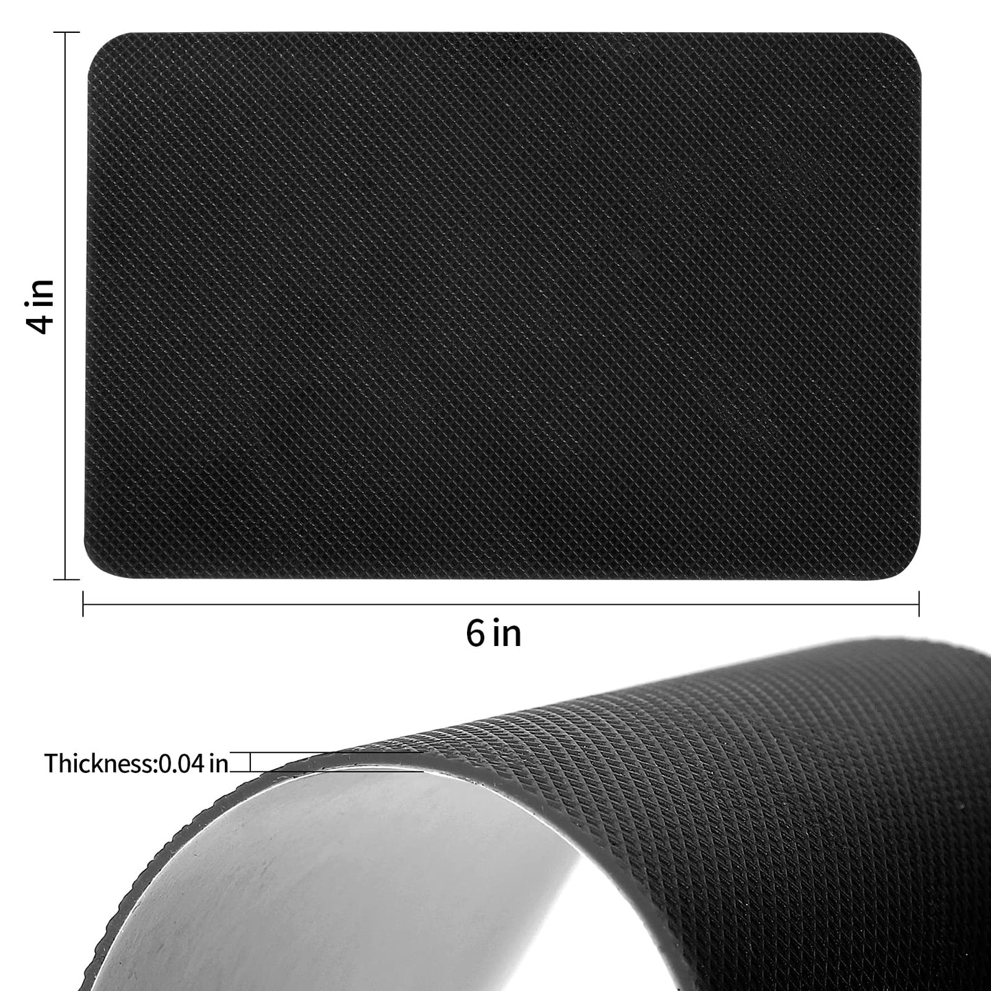 CZBYXA12 Black Shoe Sole Protector, Anti Slip Shoe Grips on Bottom of Shoes - Self-Adhesive Sole Guard & Bottom Protector - Non-Slip Shoe Pads for High Heels, Leather Shoes (6"x4", Black-2 Pairs)