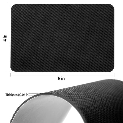 CZBYXA12 Black Shoe Sole Protector, Anti Slip Shoe Grips on Bottom of Shoes - Self-Adhesive Sole Guard & Bottom Protector - Non-Slip Shoe Pads for High Heels, Leather Shoes (6"x4", Black-2 Pairs)