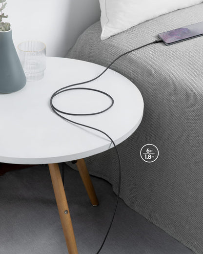 Anker Cable Cargador Rápido USB C a USB C (Paquete de 2 / 6 FT / Negro)
