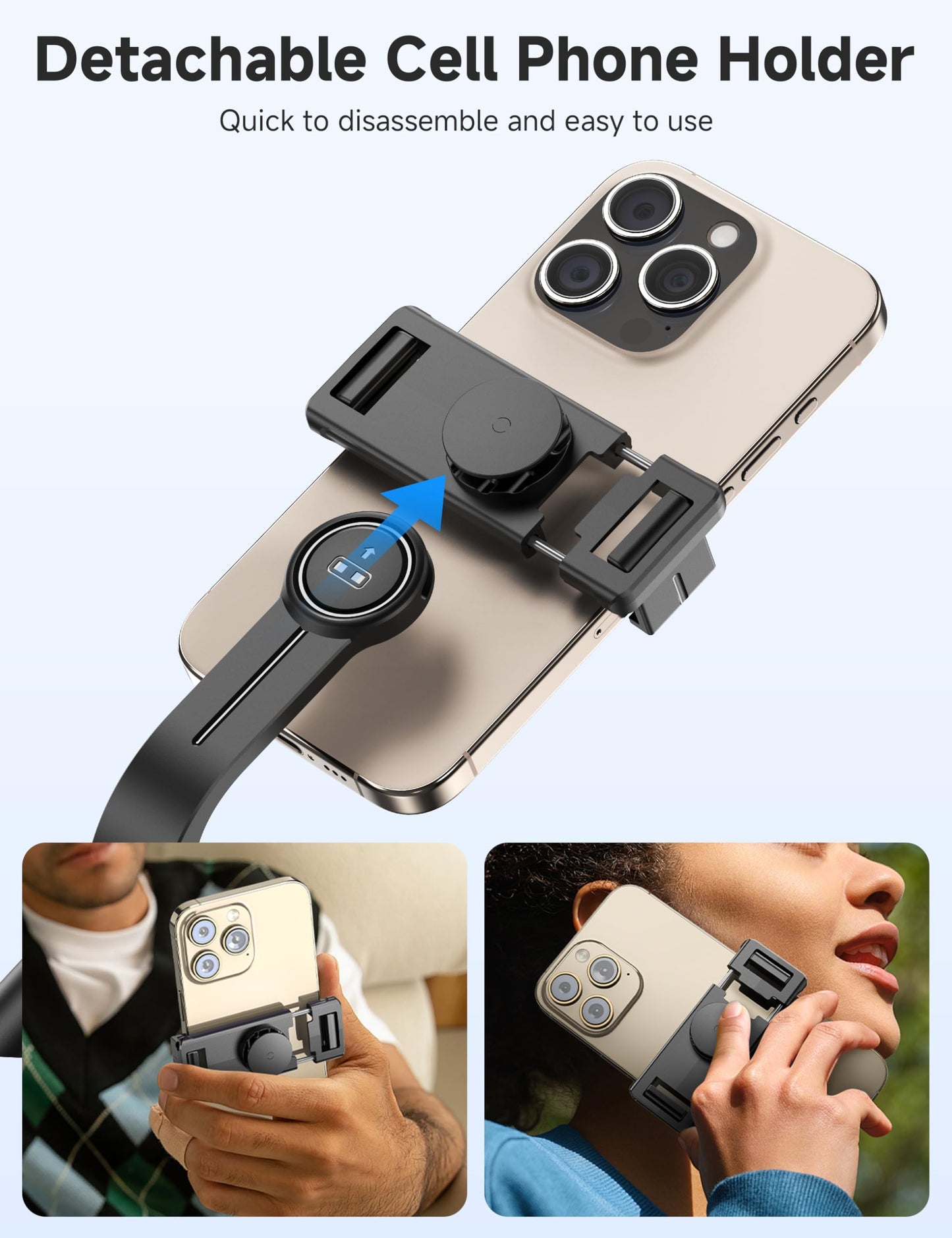 Trípode y Palo Selfie Portátil Extensible 4 en 1 (Soporte Giratorio 360°)