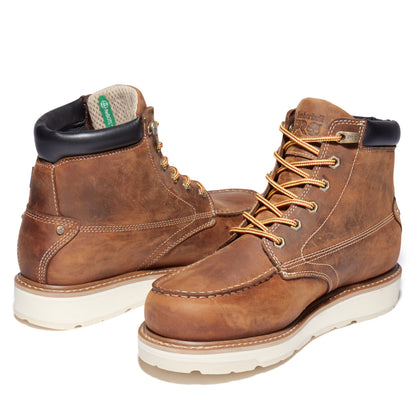 Timberland PRO Men's Gridworks 6 Inch Soft Toe Waterproof Industrial Wedge Work Boot, Golden Brown-2024 New