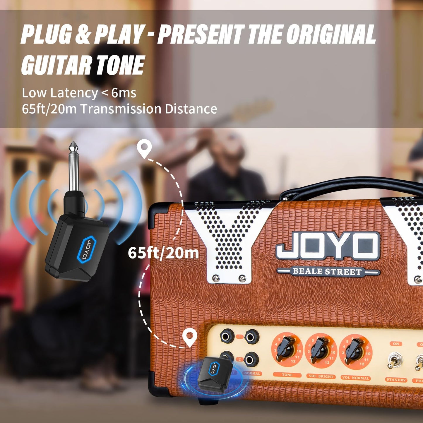 JOYO Sistema de Guitarra Inalámbrico 5.8GHz (JW-06)