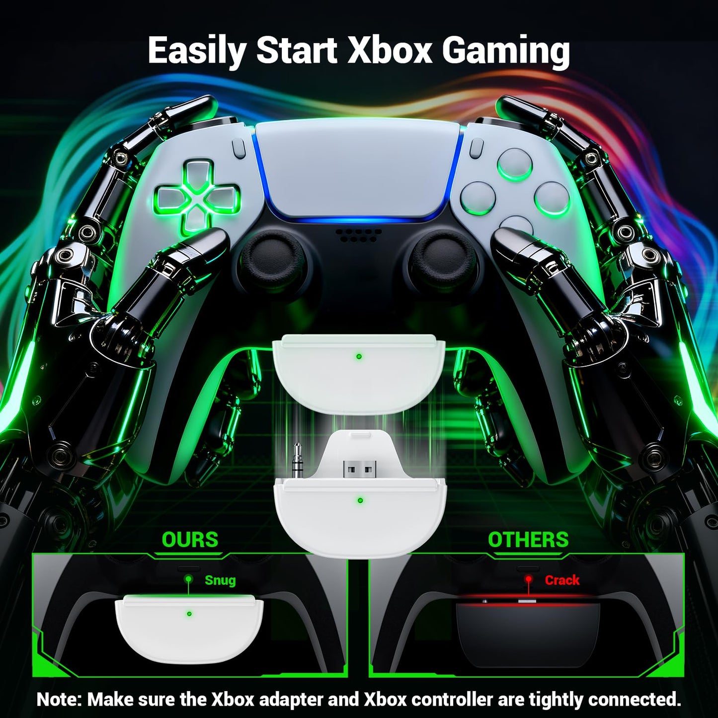 Wireless Gaming Headset with Noise Canceling Mic for Xbox Series X|S, Xbox One, PC, PS5, PS4, Mac, Switch, 2.4 GHz Wireless & Bluetooth 5.4 Gaming Headphones, 50Hr Battery, 50mm Drivers(White)