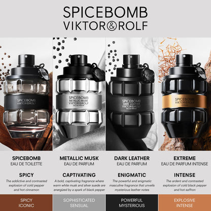 Viktor&Rolf Spicebomb Metallic Musk para Hombre (3 Fl Oz / EDP)