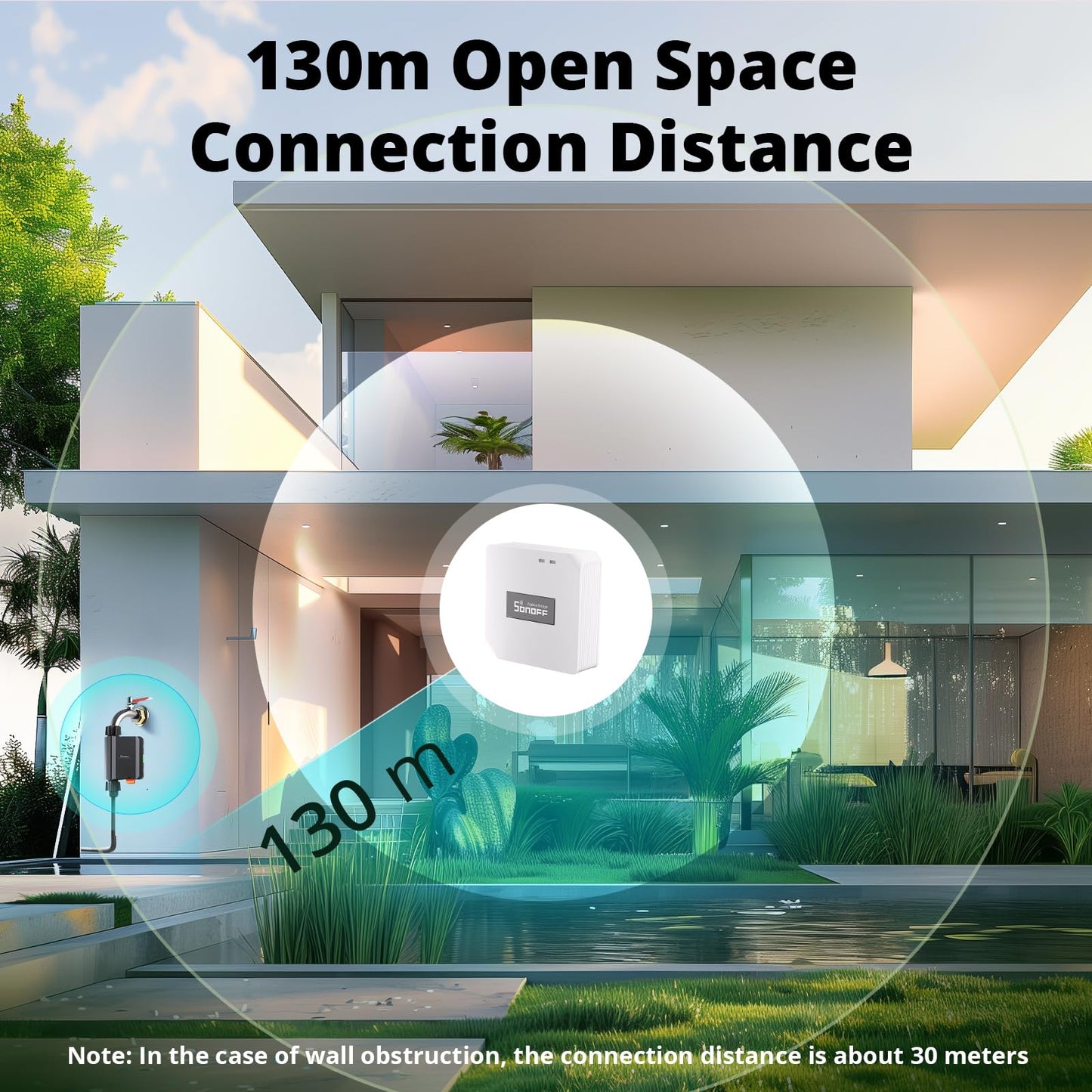 SONOFF Temporizador de Aspersor Inteligente Zigbee (Negro / SWV-NH)