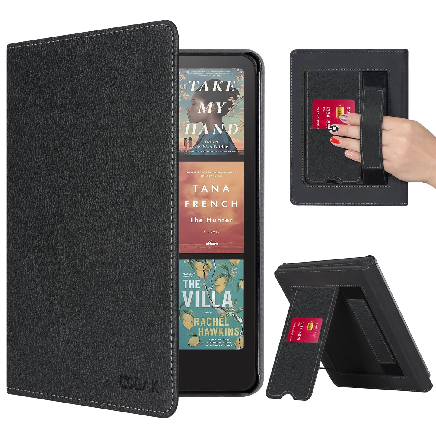 CoBak Funda con Soporte para Kindle Paperwhite 12ª Gen y Colorsoft (Negro)