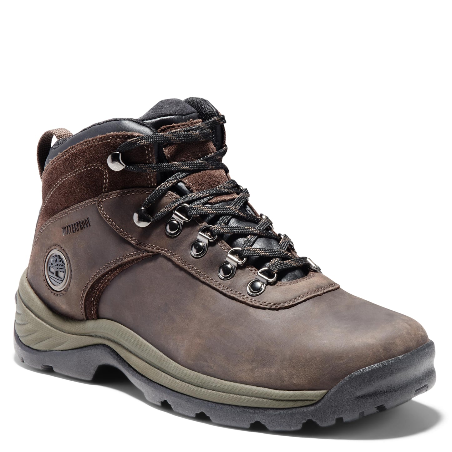 Timberland Men's Flume Mid Waterproof Hiking Boot, Dark Brown-NEW 2024