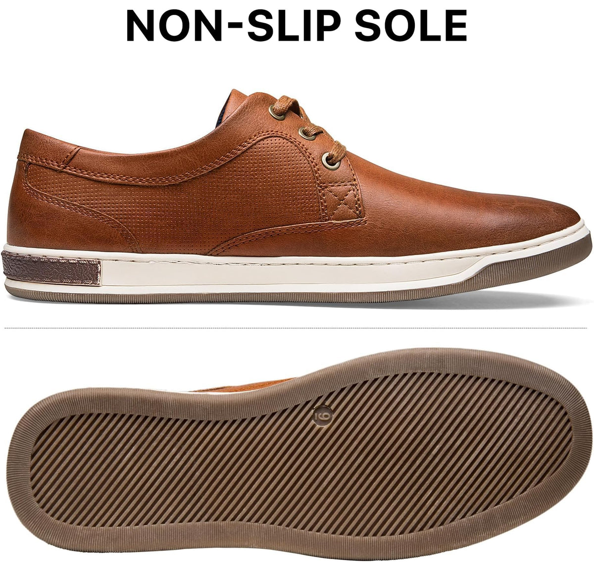 Jousen Men's Casual Shoes Memory Foam Mens Fashion Sneakers Business Dress Sneaker (A81Q06 Brown 9)