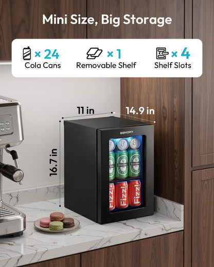 EUHOMY Mini Refrigerador para Bebidas (18L)