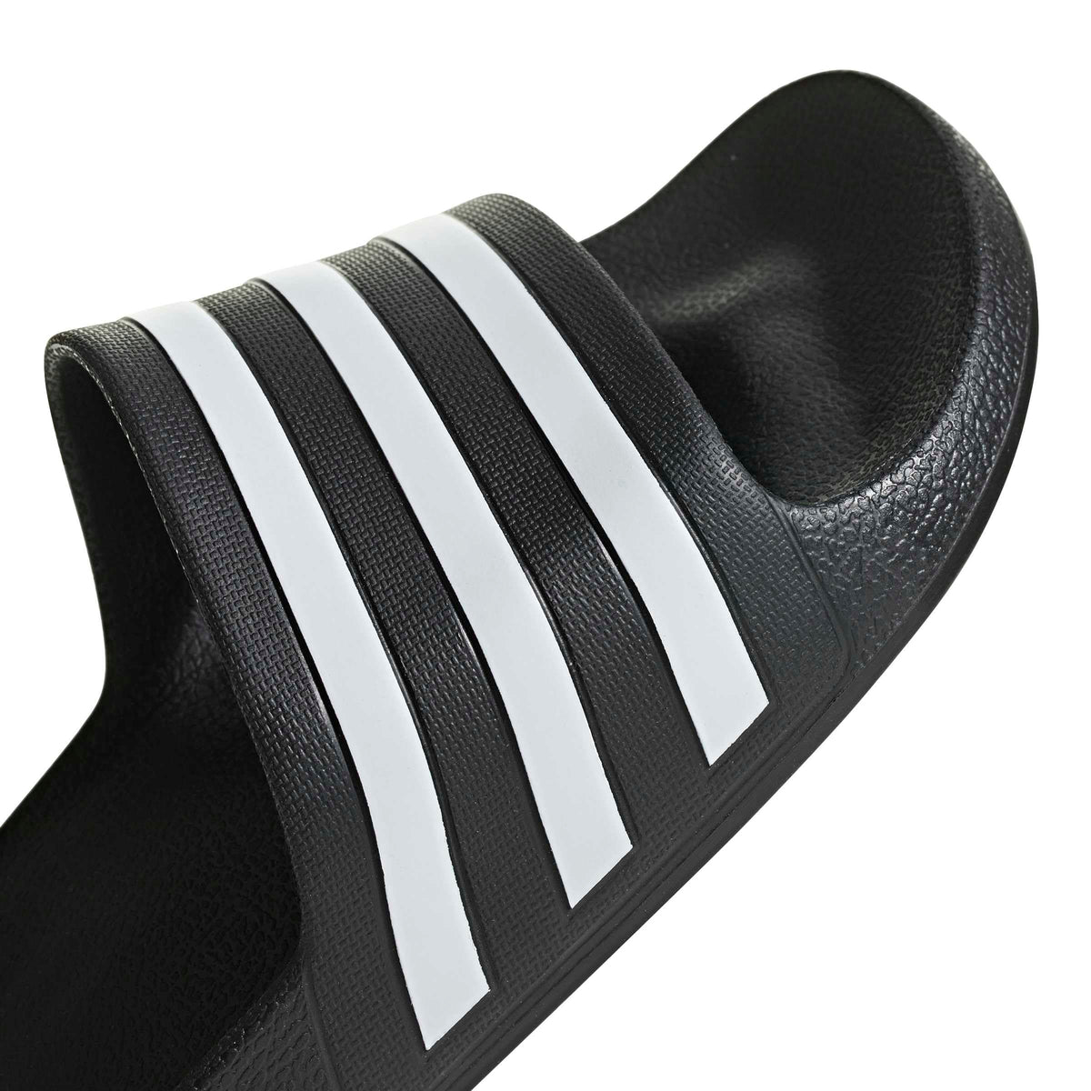 adidas unisex-adult Adilette Aqua Slides Black/White/Black 12