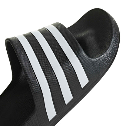 adidas unisex-adult Adilette Aqua Slides Black/White/Black 12