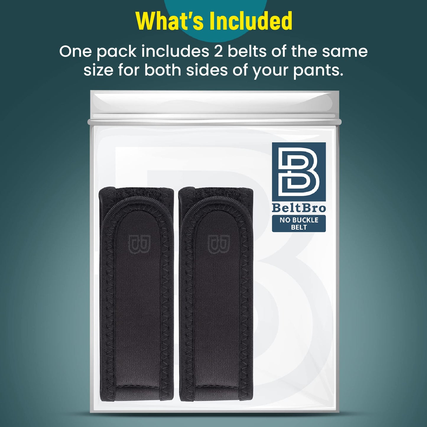 BeltBro Pro Cinturón Invisible sin Hebilla (Elástico / Ajustable)