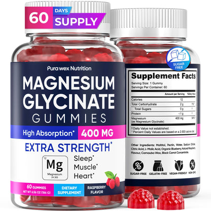 Gomitas de Glicinato de Magnesio (400mg / 60 Días)