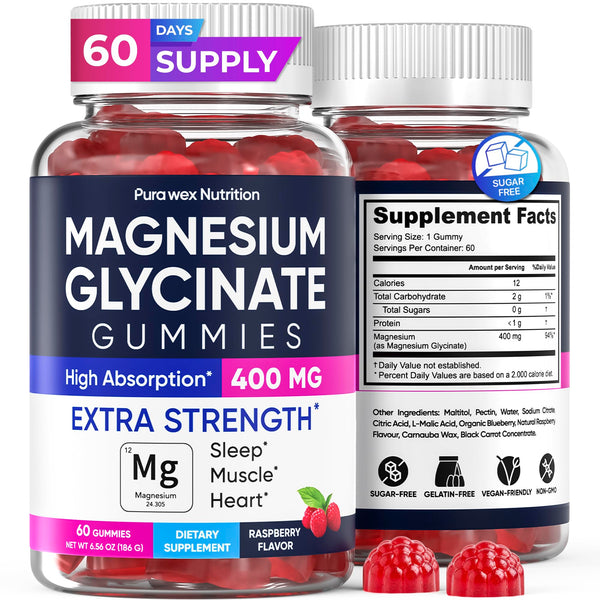 Gomitas de Glicinato de Magnesio (400mg / 60 Días)