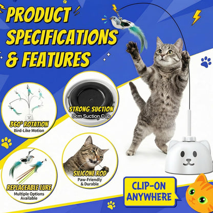 CATPICK Juguete Interactivo de Pájaro Volador para Gatos