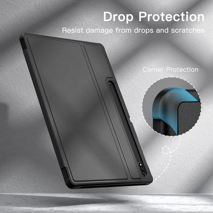 JETech Case for Samsung Galaxy Tab S8 Plus 2022 / S7 FE 2021 / S7 Plus 2020 12.4-Inch with S Pen Holder, Slim Folio Stand Protective Tablet Cover, Multi-Angle Viewing (Black)